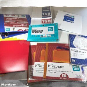 Notebook Lot Blue 520 Sheet/White 175 Sheet Notebook Paper Dividers Protectors